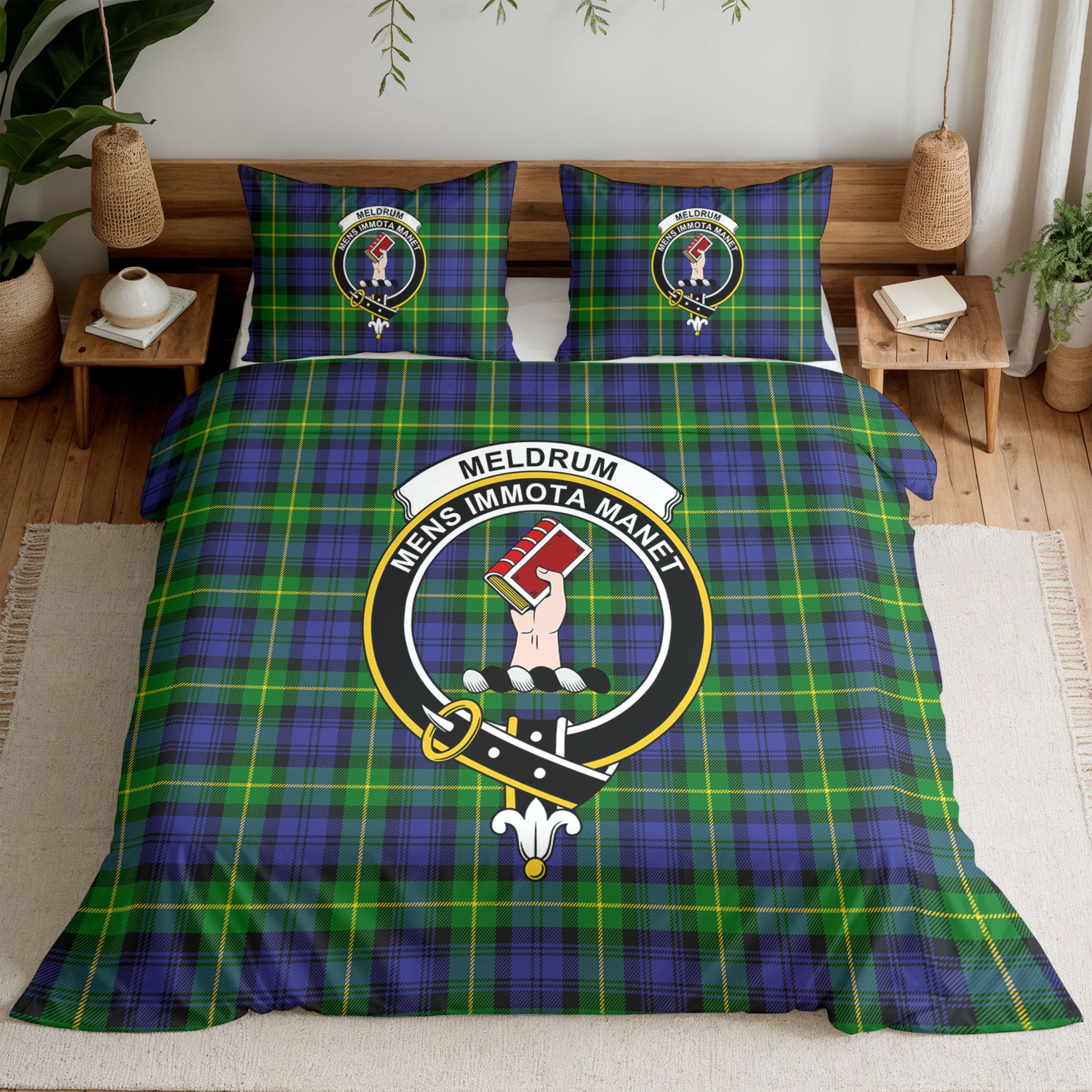 Meldrum Tartan Crest Bedding Set
