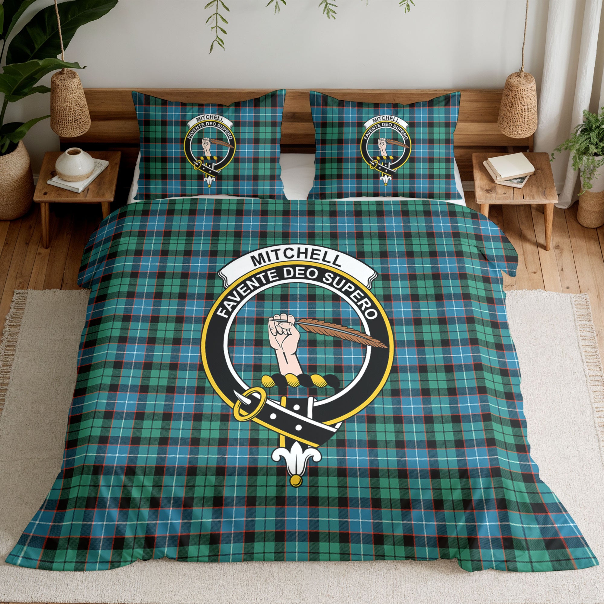 Mitchell Ancient Tartan Crest Bedding Set