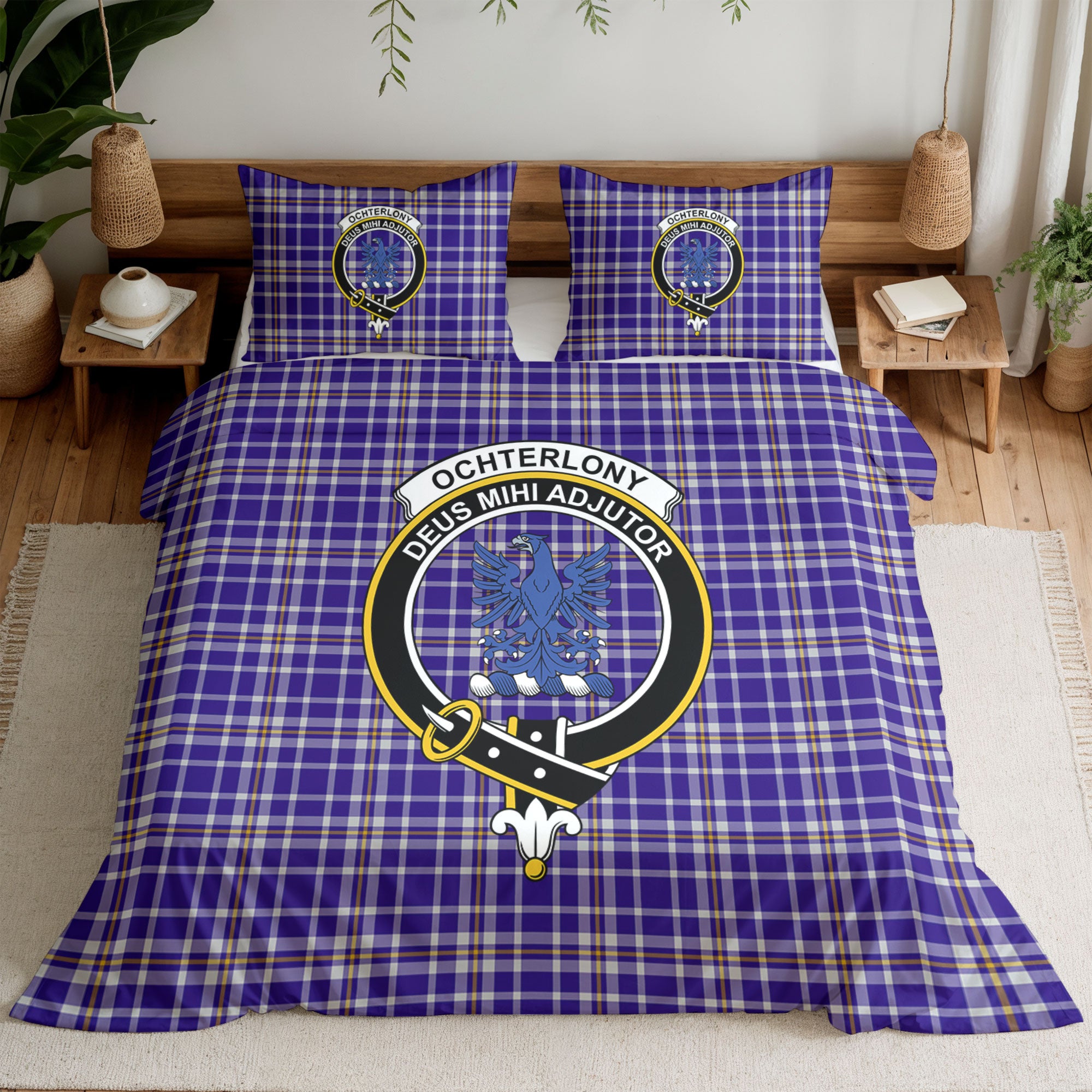 Ochterlony Tartan Crest Bedding Set