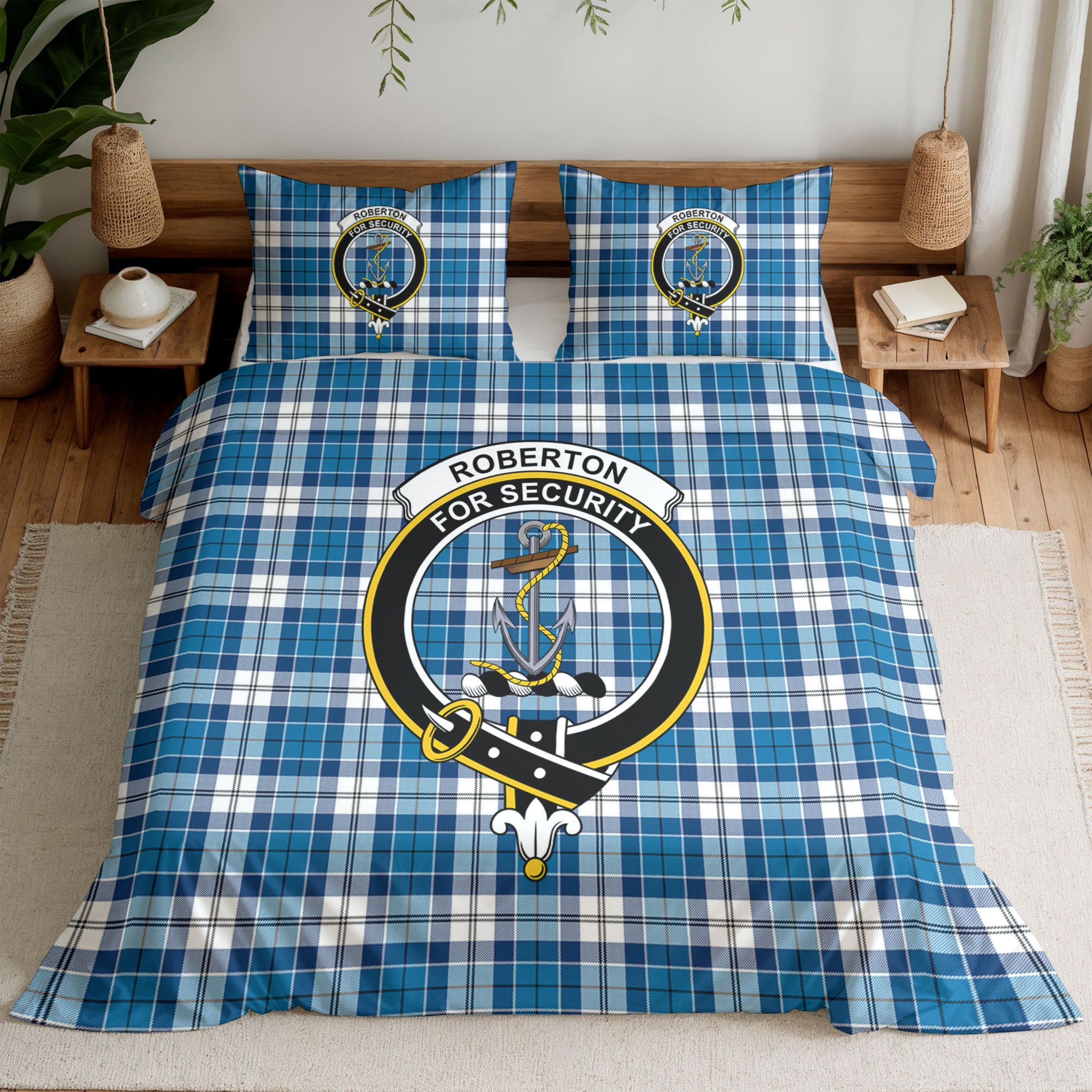 Roberton Tartan Crest Bedding Set