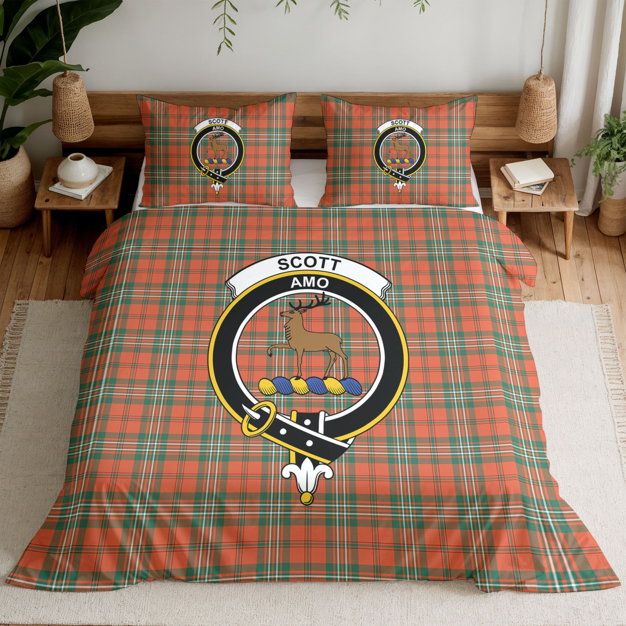 Scott Ancient Tartan Crest Bedding Set