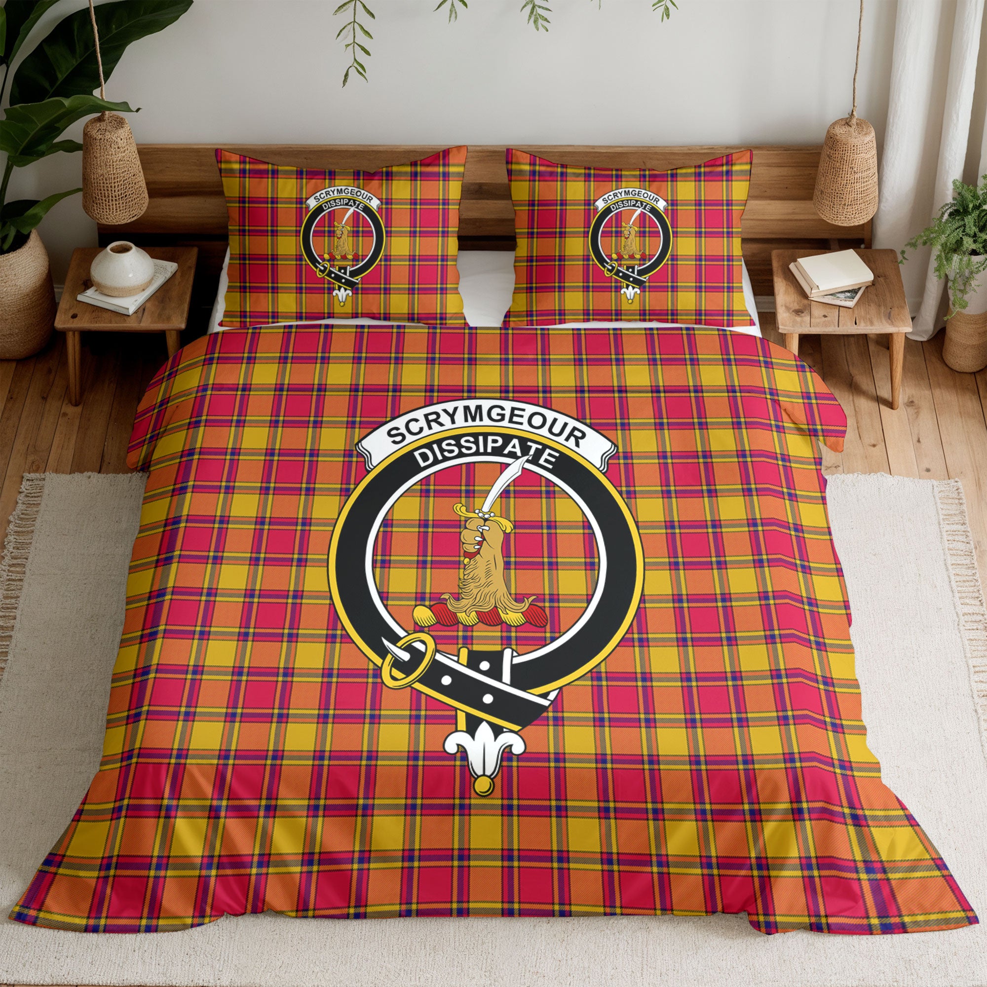 Scrymgeour Tartan Crest Bedding Set
