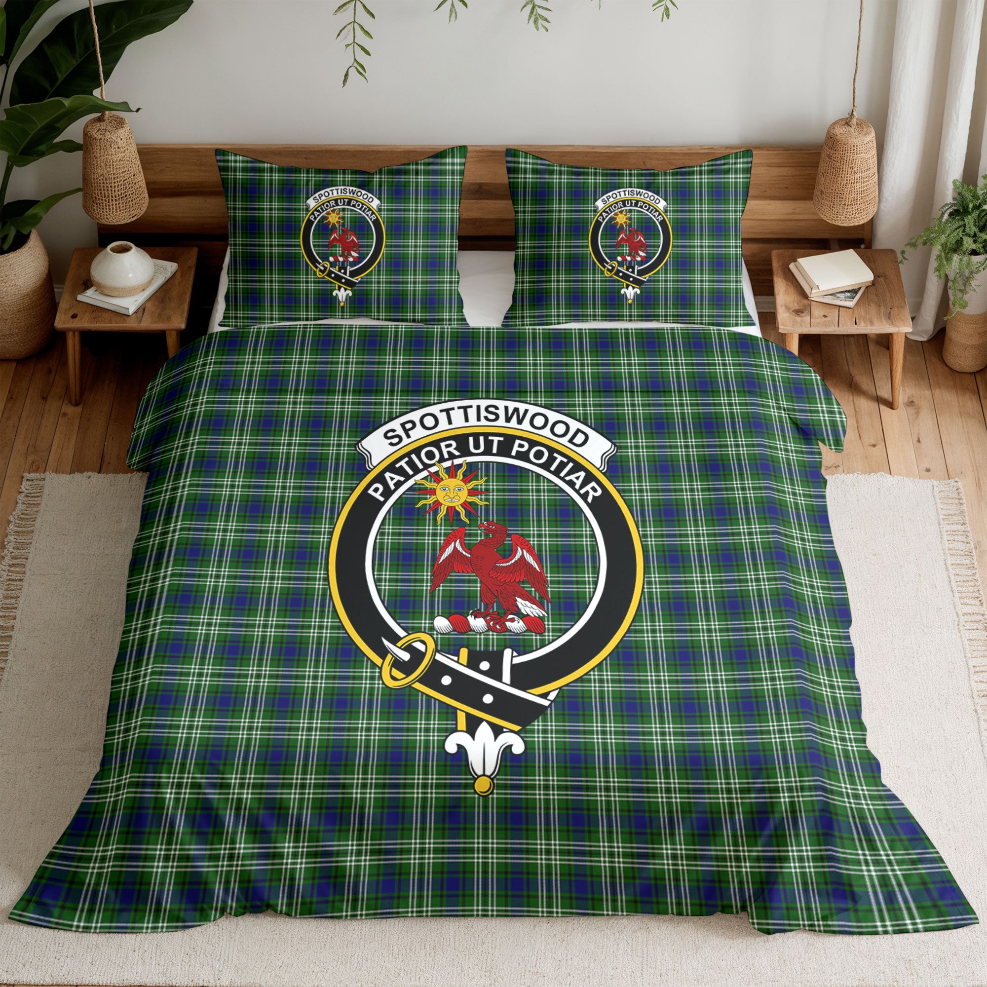 Spottiswood Tartan Crest Bedding Set