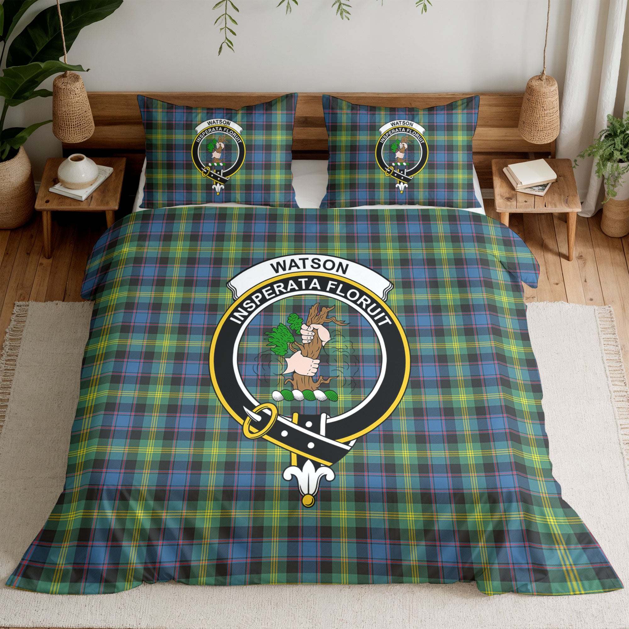 Watson Ancient Tartan Crest Bedding Set
