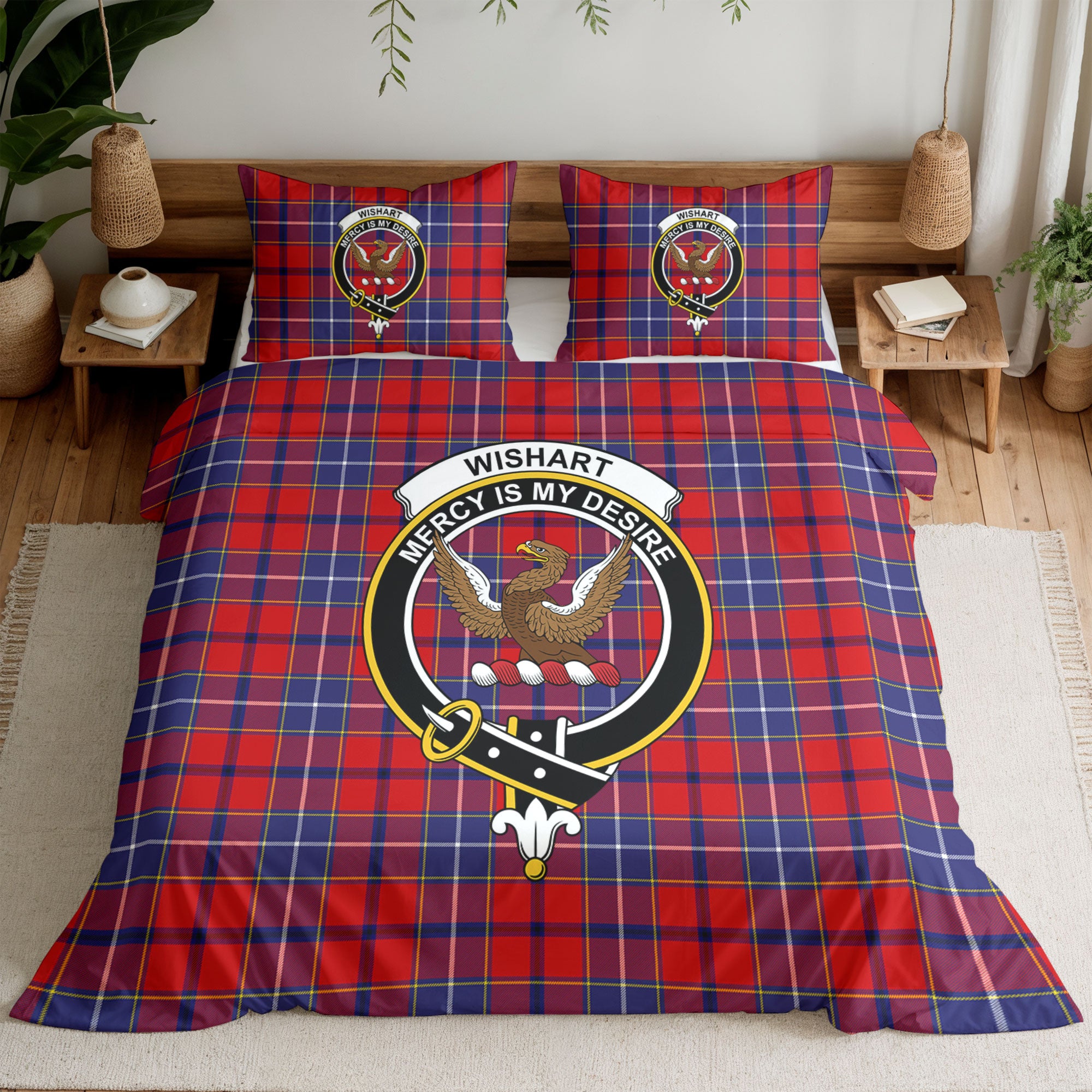Wishart Dress Tartan Crest Bedding Set