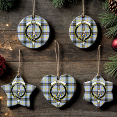 Bell of the Borders Tartan Crest Christmas Ceramic Ornament