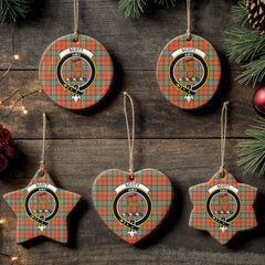 Scott Ancient Tartan Crest Christmas Ceramic Ornament