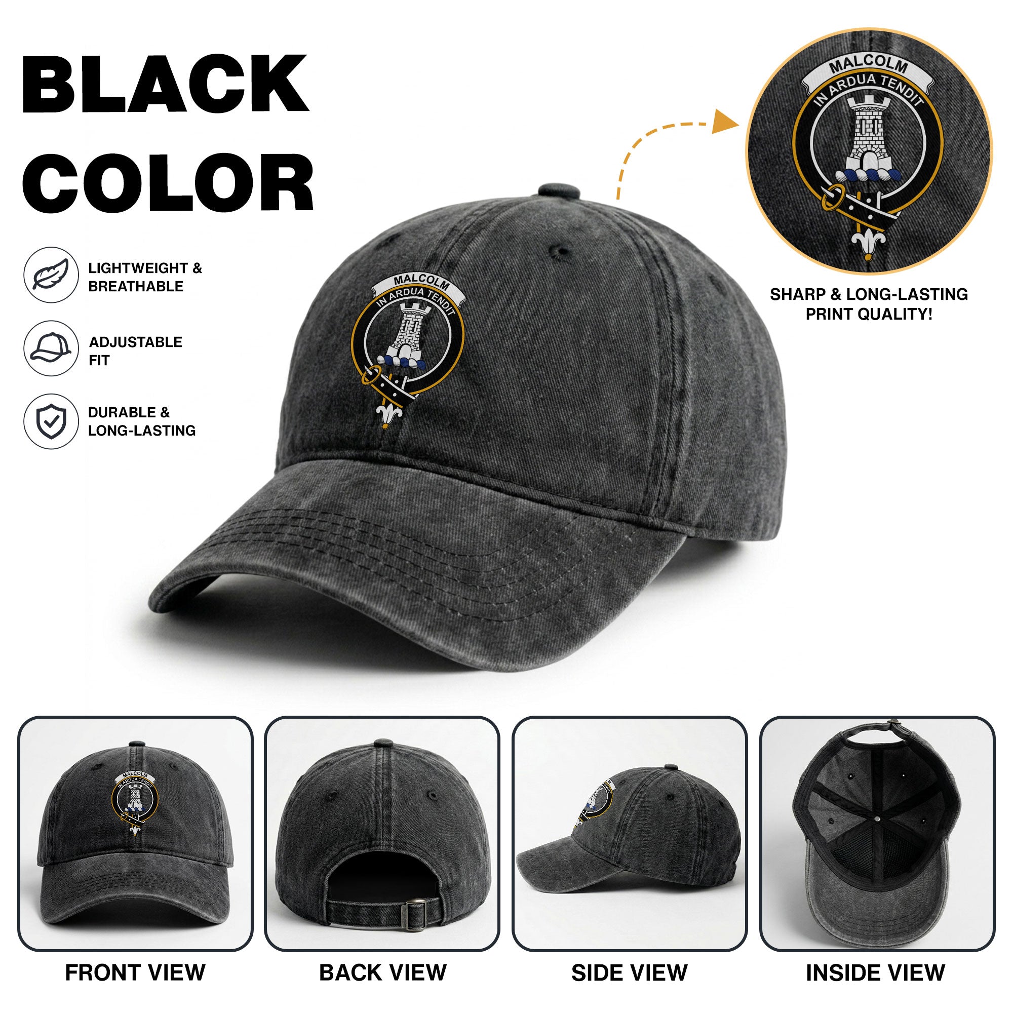 Malcolm Crest Washed Classic Cap