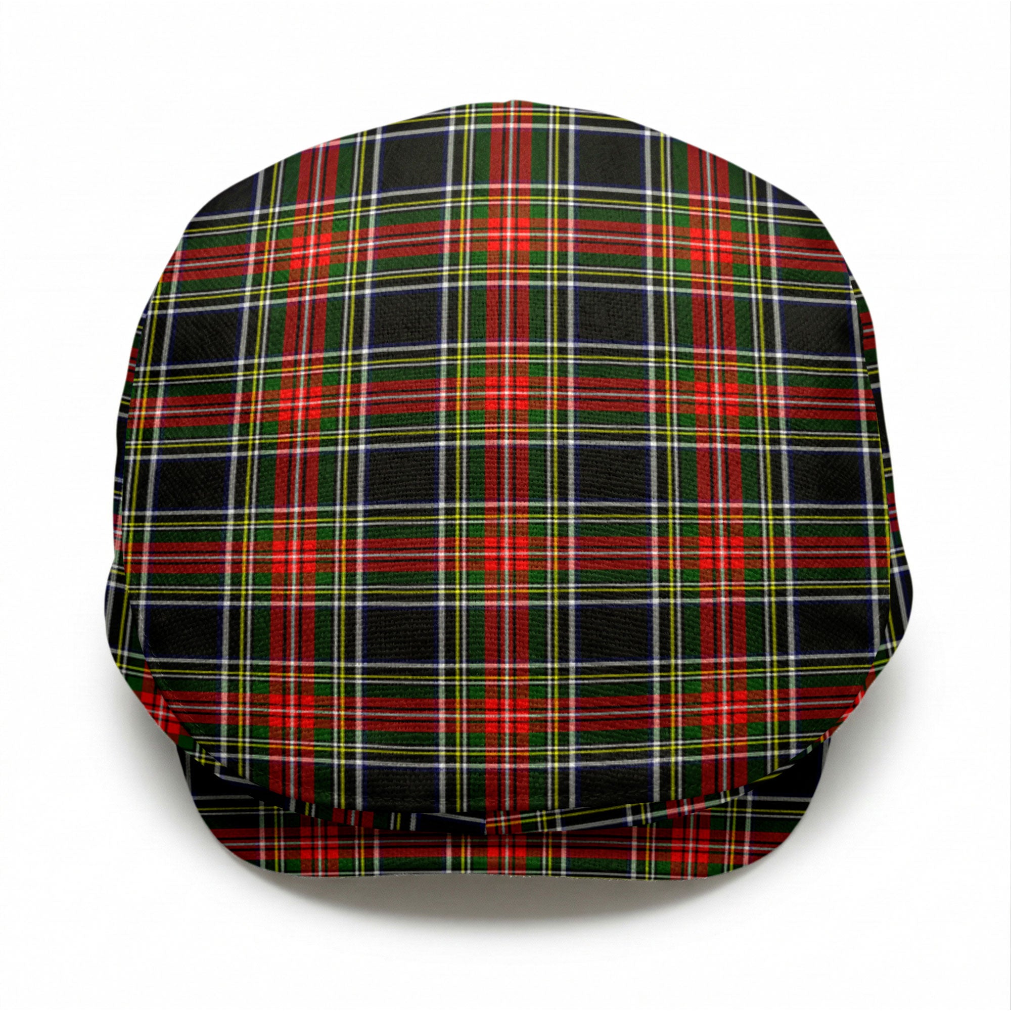 Stewart Black Tartan Flat Caps
