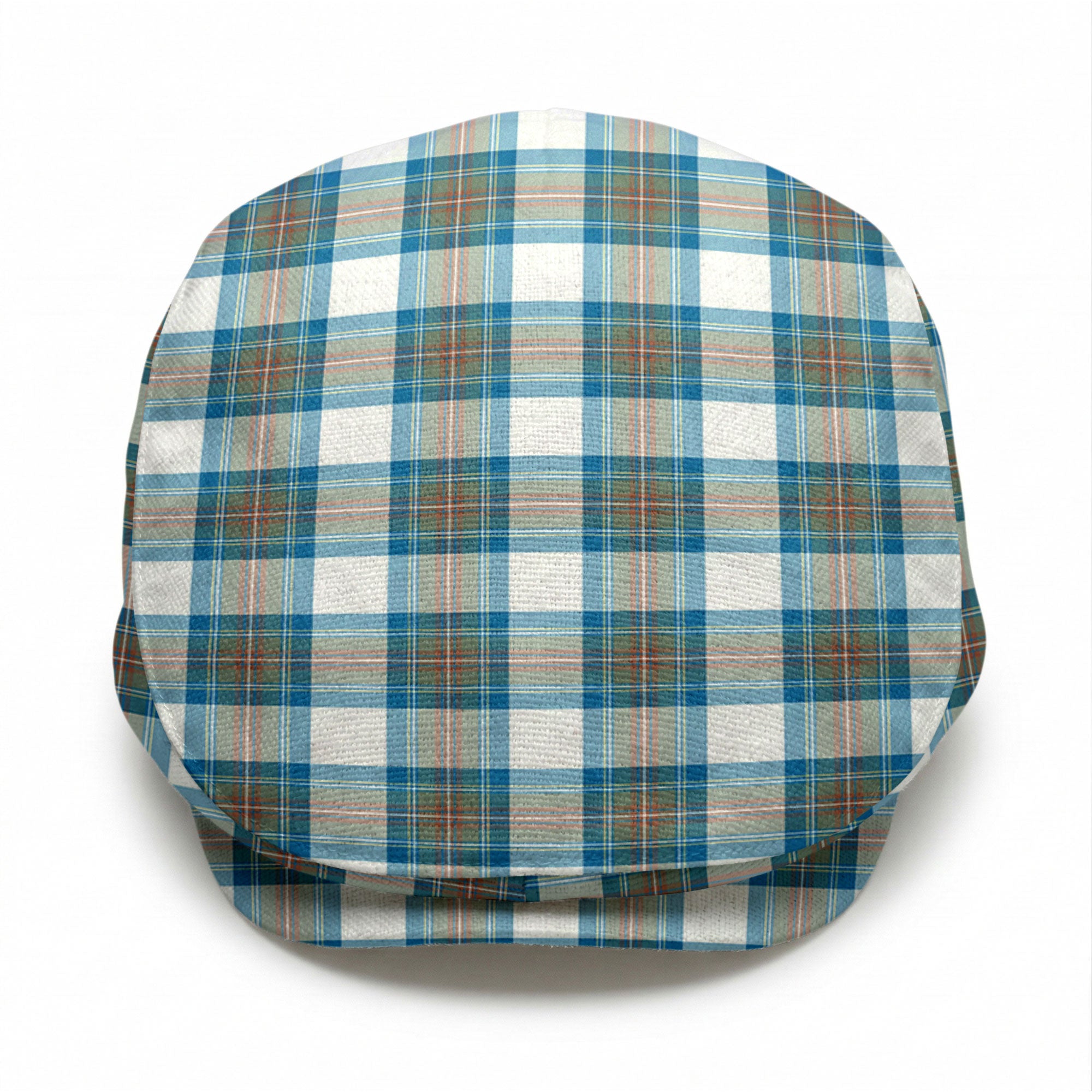 Stewart Muted Blue Tartan Flat Caps