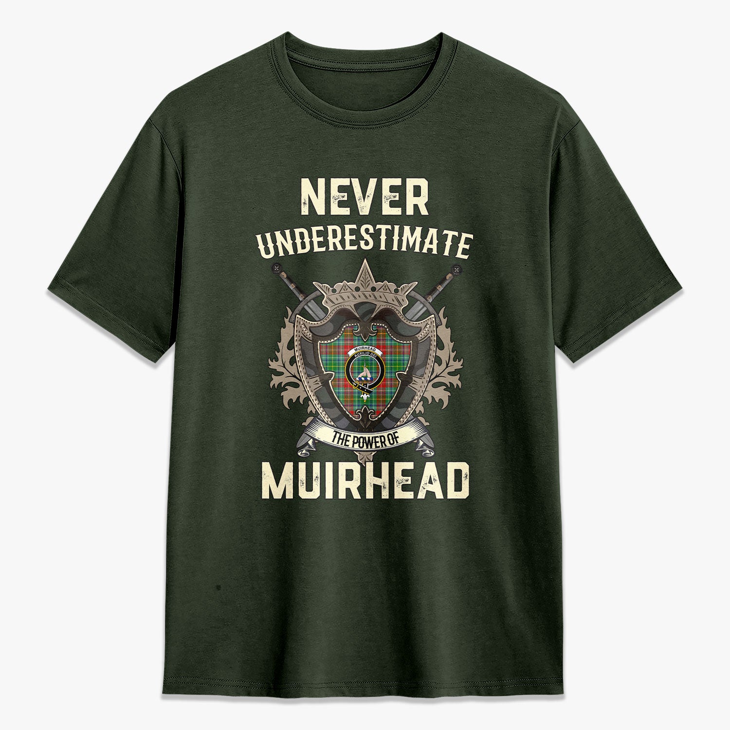 Muirhead Tartan Crest 2D T-shirt - Never Underestimate Style