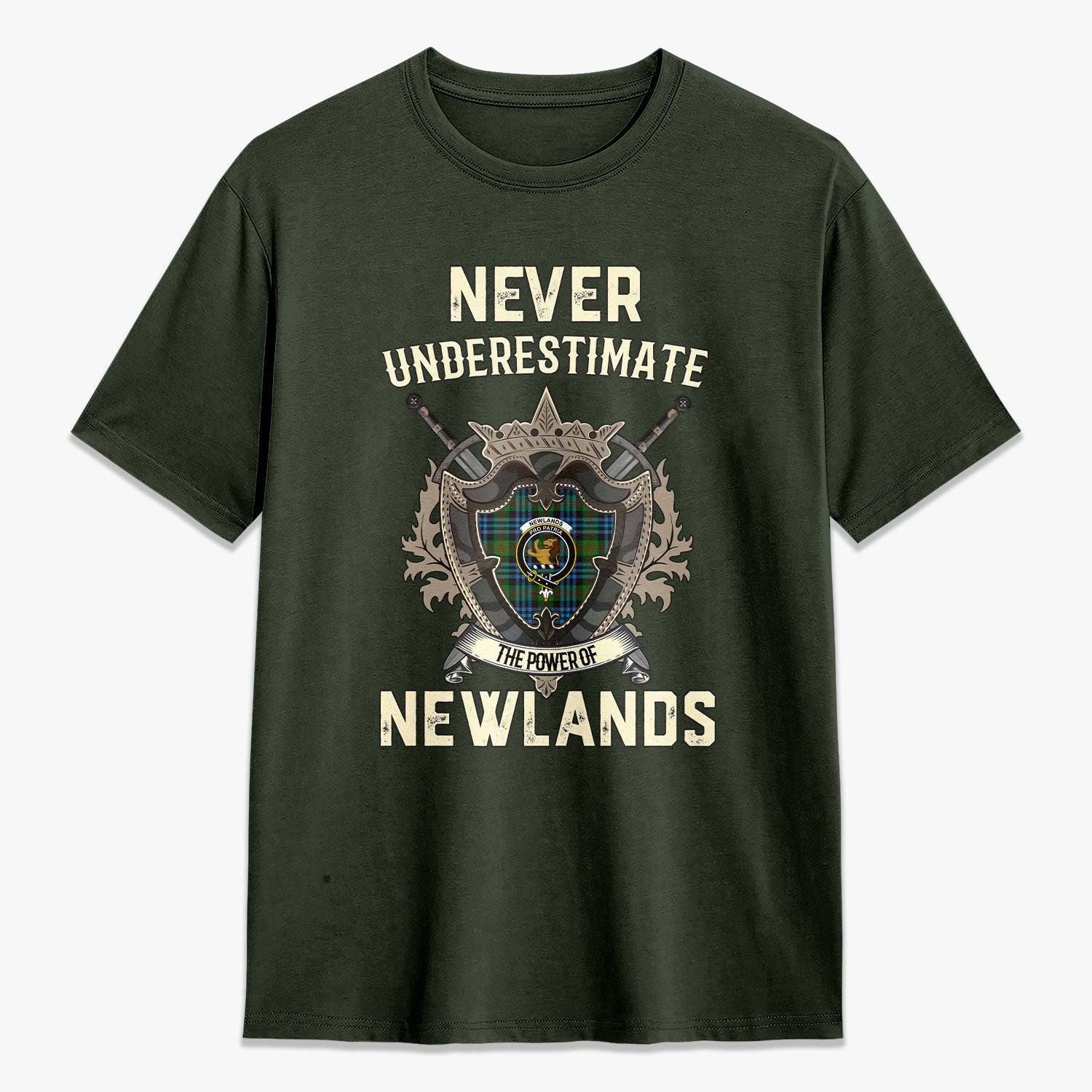 Newlands Tartan Crest 2D T-shirt - Never Underestimate Style