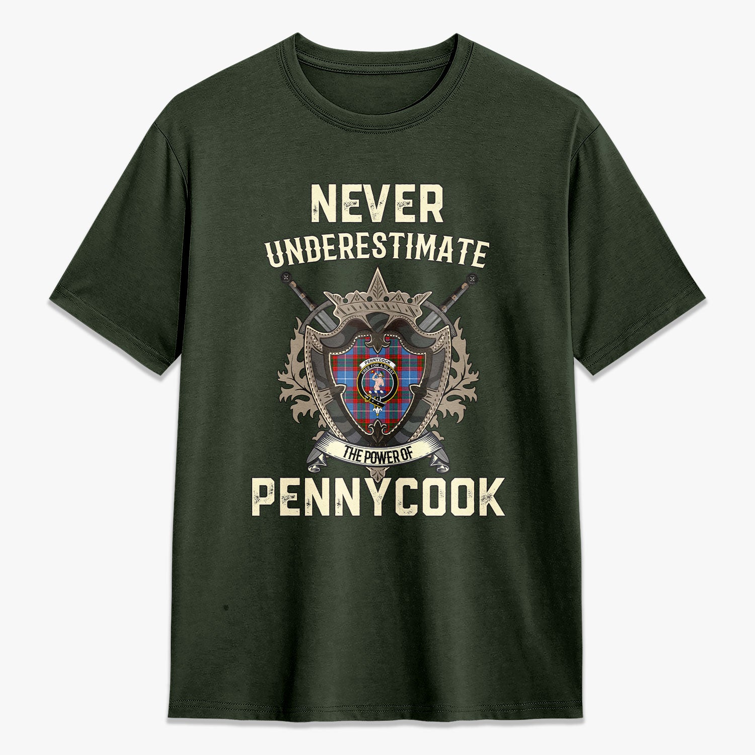 Pennycook Tartan Crest 2D T-shirt - Never Underestimate Style