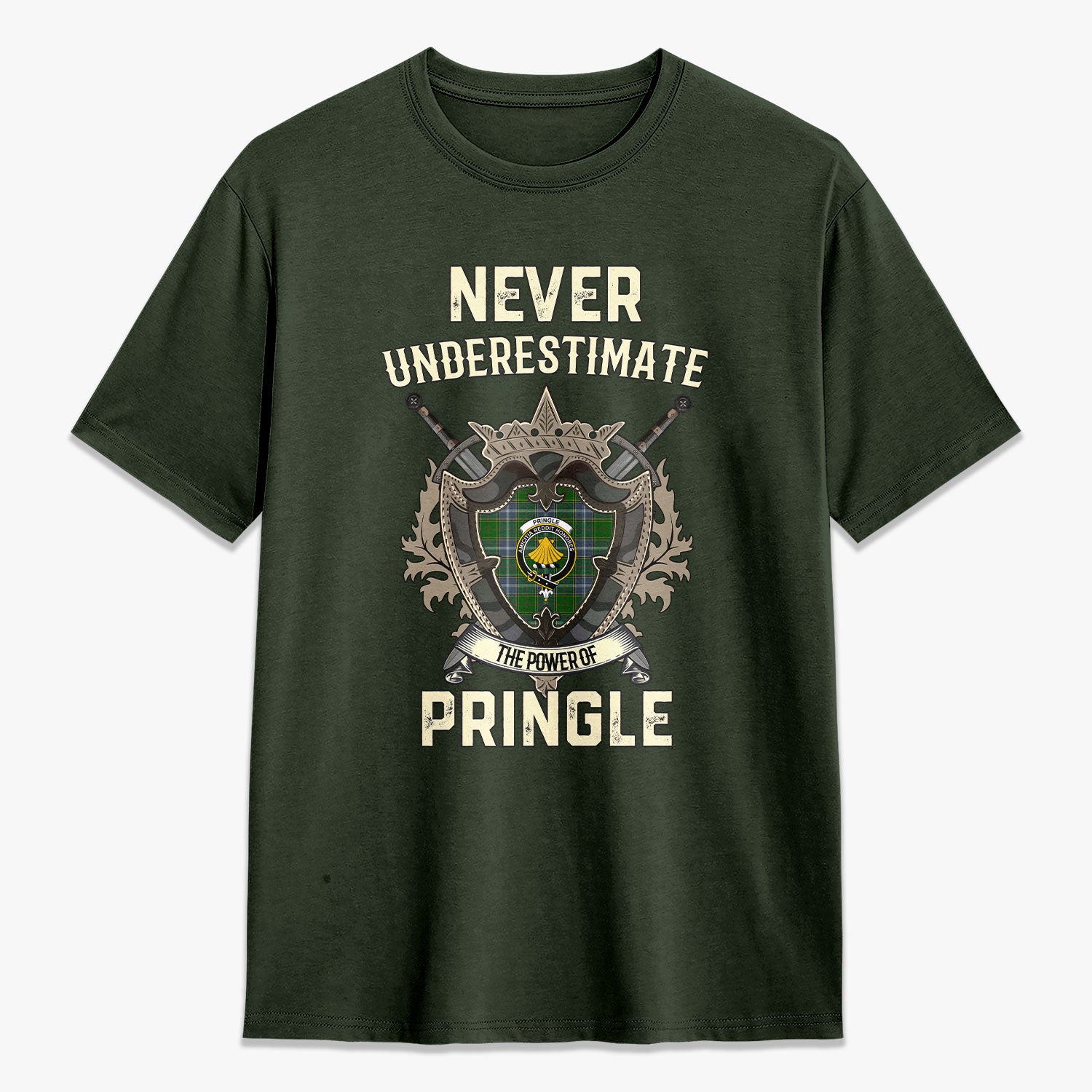 Pringle Tartan Crest 2D T-shirt - Never Underestimate Style