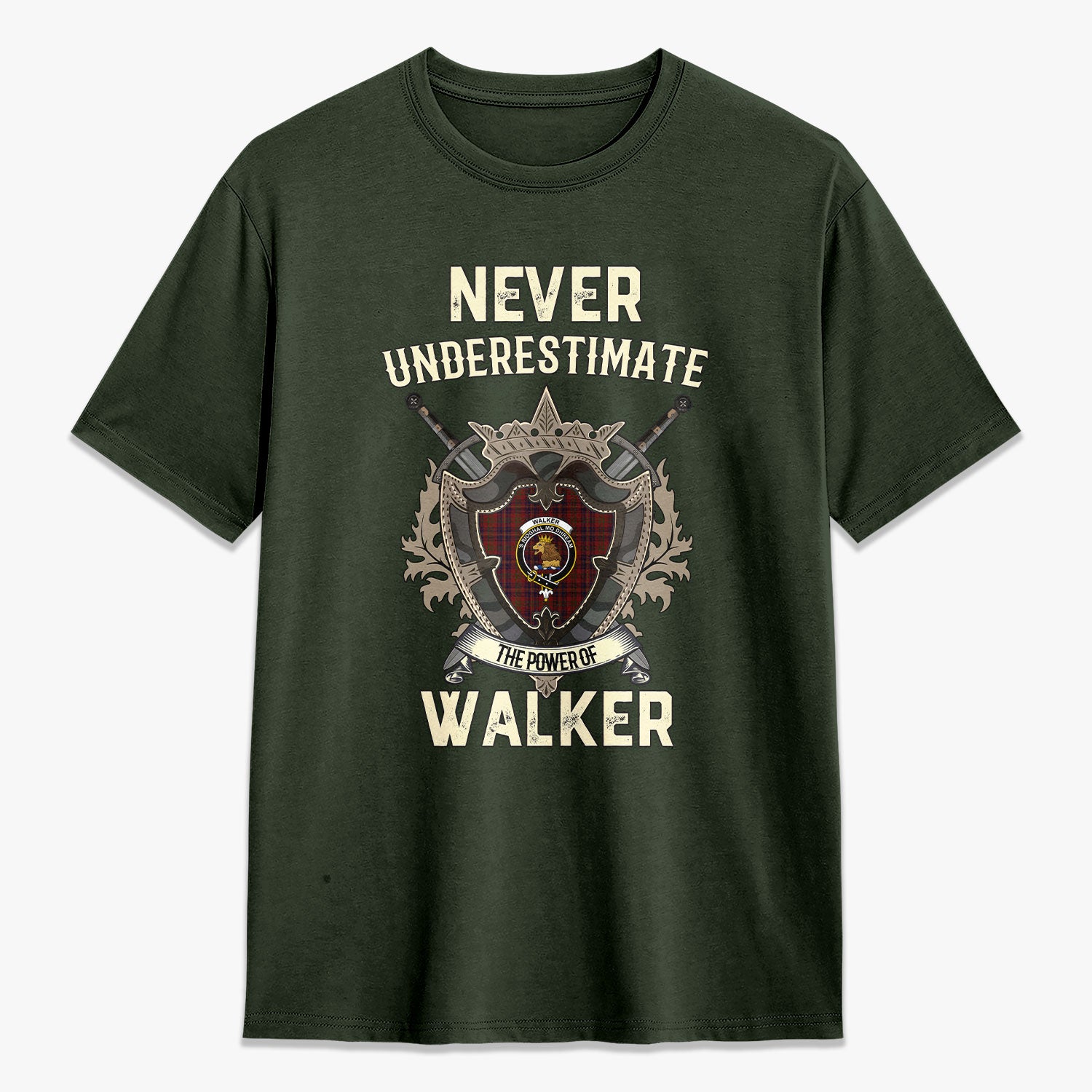 Walker Tartan Crest 2D T-shirt - Never Underestimate Style