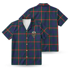 Agnew Modern Tartan Crest Hawaiian Shirt
