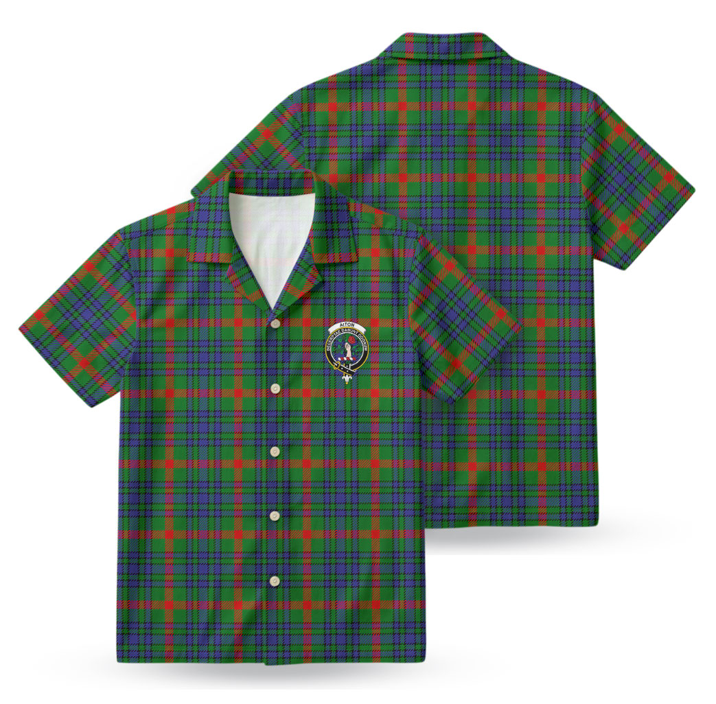 Aiton Tartan Crest Hawaiian Shirt