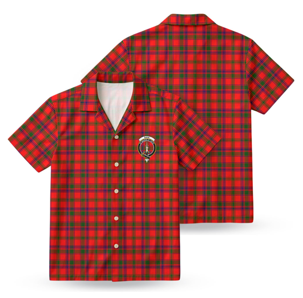 Bain Tartan Crest Hawaiian Shirt