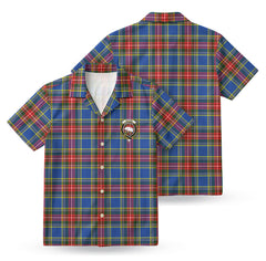 Beaton Modern Tartan Crest Hawaiian Shirt