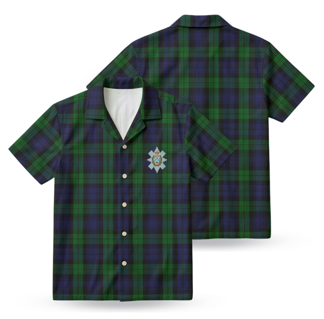 Black Watch Tartan Crest Hawaiian Shirt