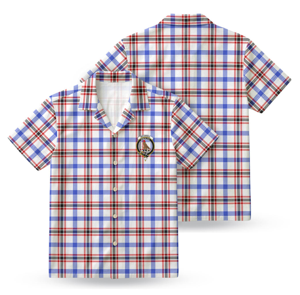 Boswell Modern Tartan Crest Hawaiian Shirt