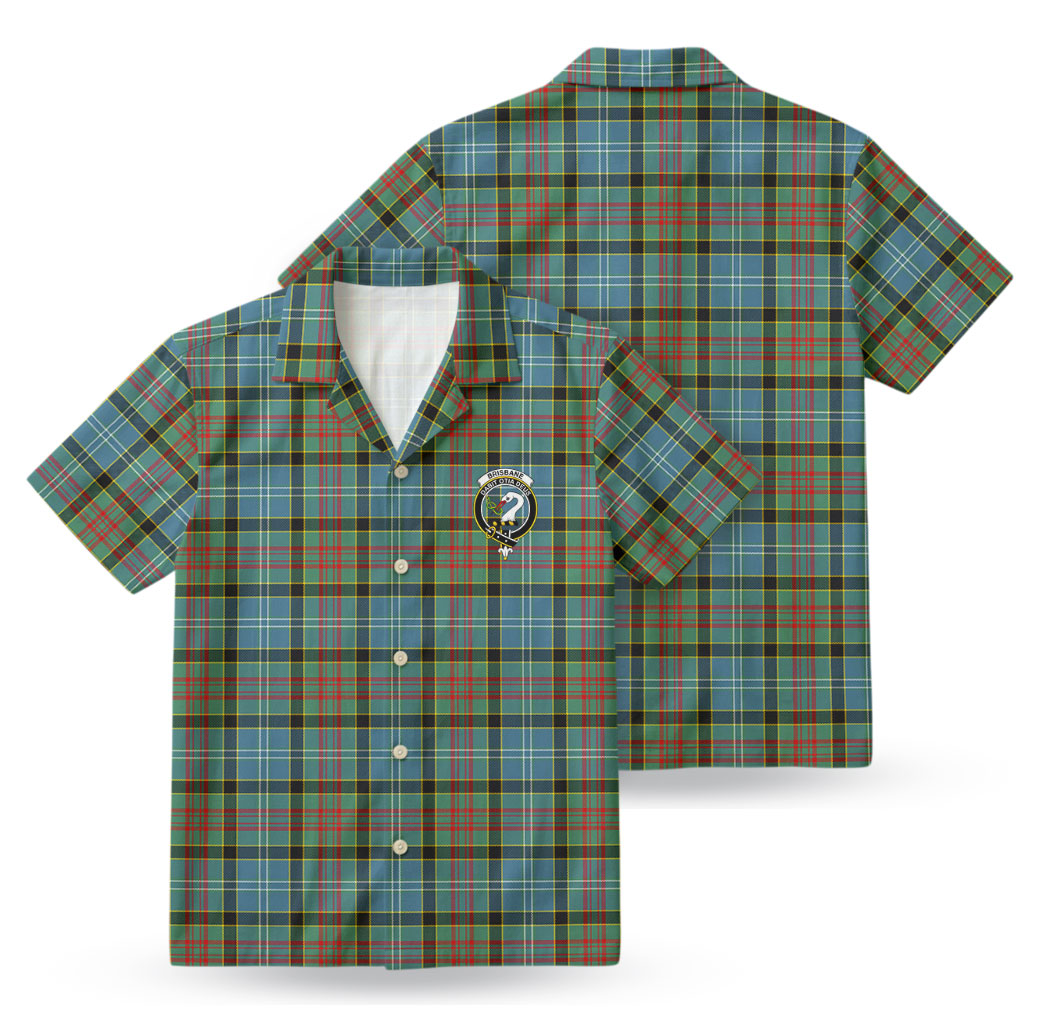 Brisbane Tartan Crest Hawaiian Shirt