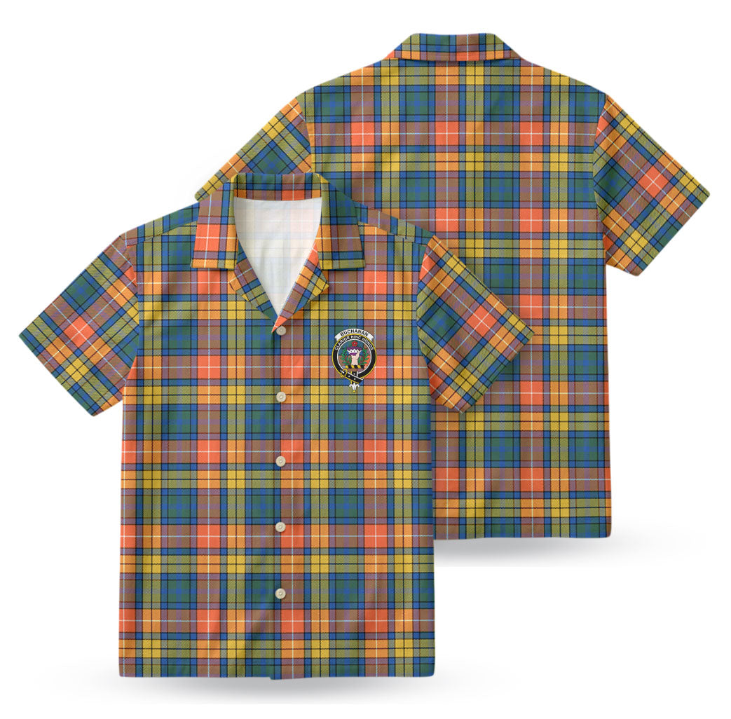 Buchanan Ancient Tartan Crest Hawaiian Shirt