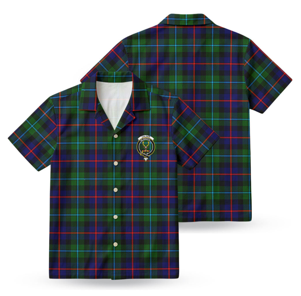 Calder Tartan Crest Hawaiian Shirt