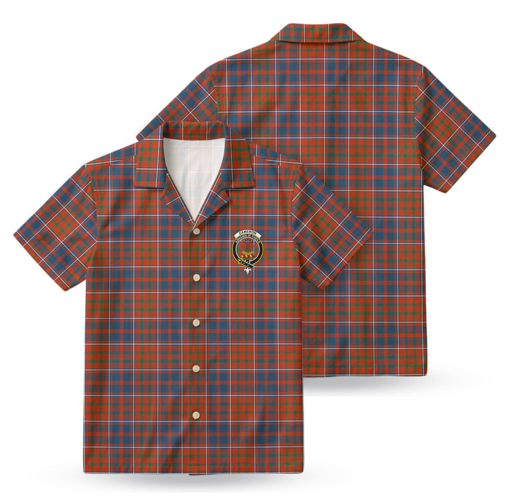 Cameron of Lochiel Ancient Tartan Crest Hawaiian Shirt