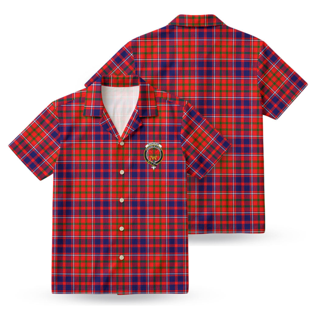 Cameron of Lochiel Modern Tartan Crest Hawaiian Shirt