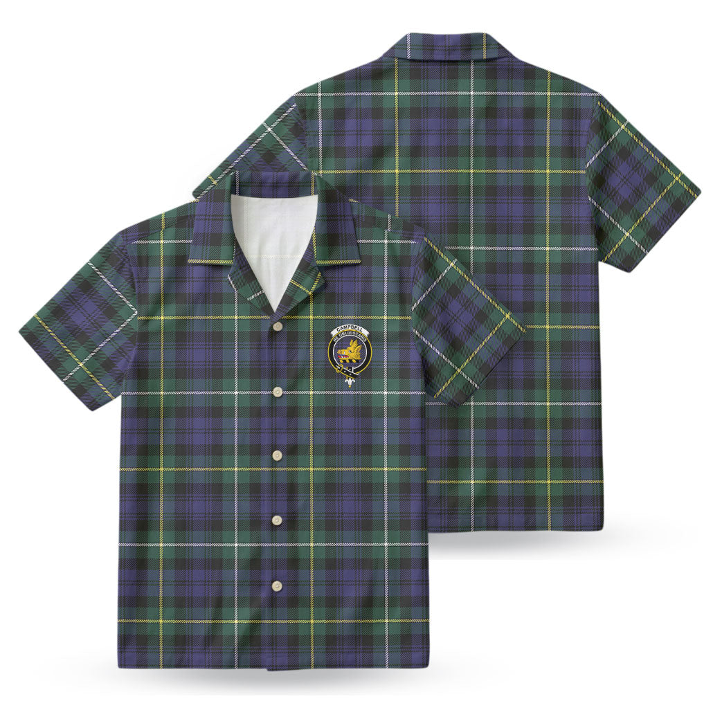 Campbell Argyll Modern Tartan Crest Hawaiian Shirt