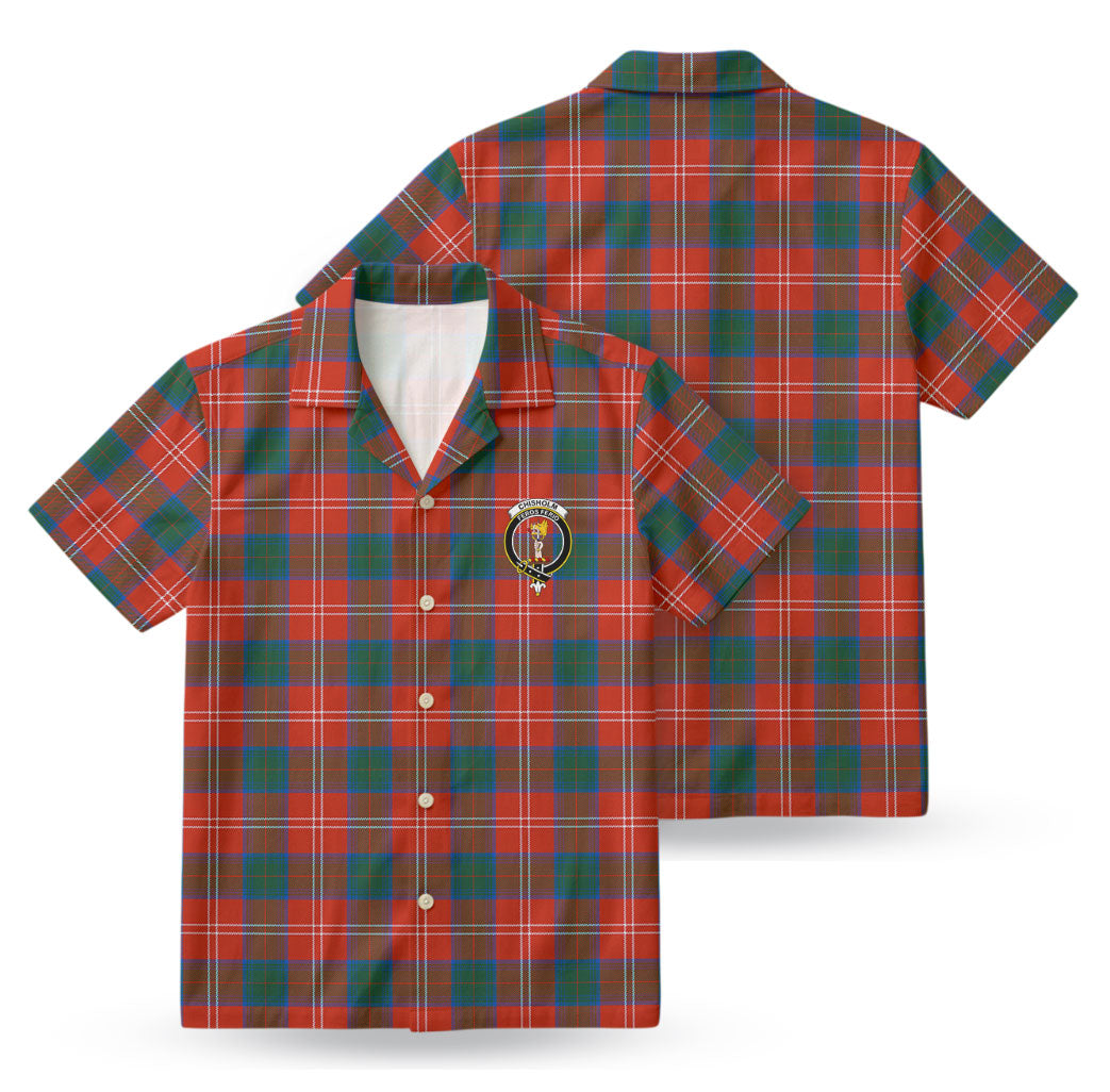 Chisholm Ancient Tartan Crest Hawaiian Shirt