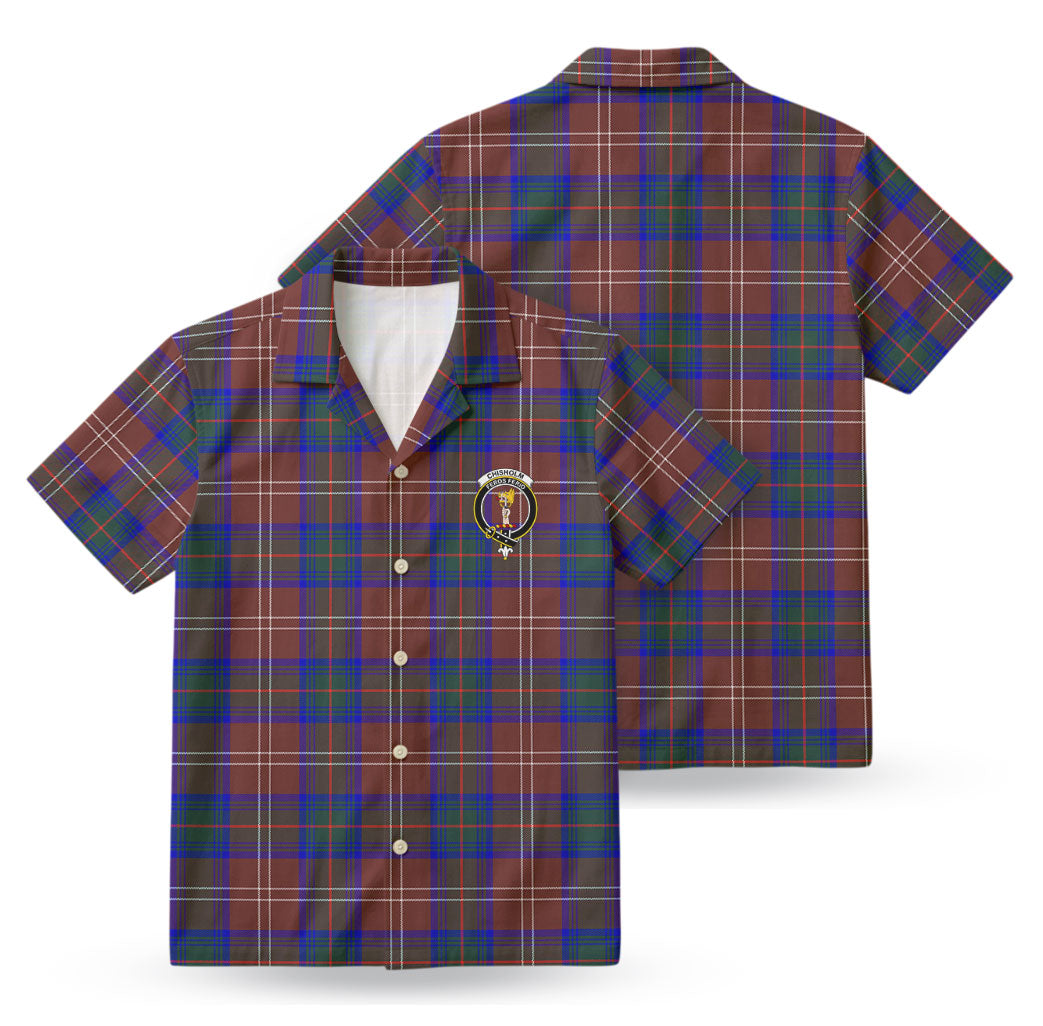 Chisholm Hunting Modern Tartan Crest Hawaiian Shirt
