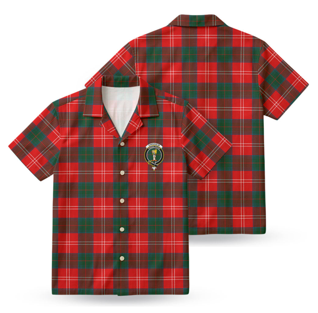 Chisholm Modern Tartan Crest Hawaiian Shirt