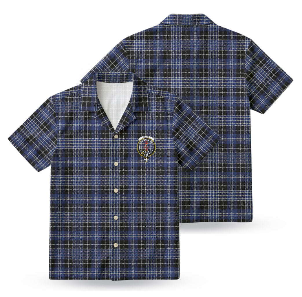 Clark Modern Tartan Crest Hawaiian Shirt