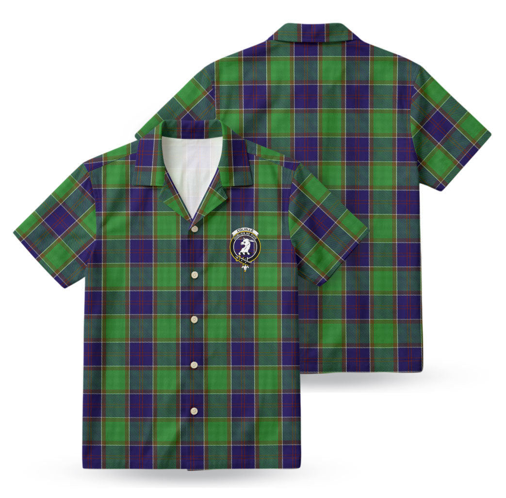 Colville Tartan Crest Hawaiian Shirt
