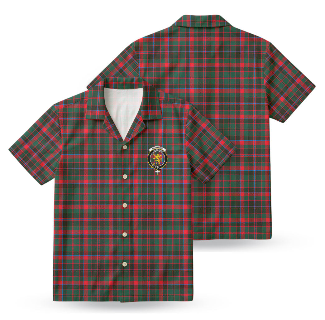 Cumming Hunting Modern Tartan Crest Hawaiian Shirt