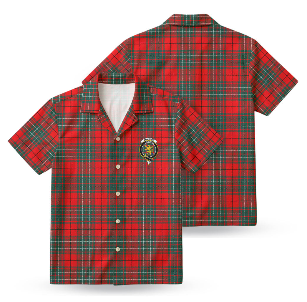 Cumming Modern Tartan Crest Hawaiian Shirt