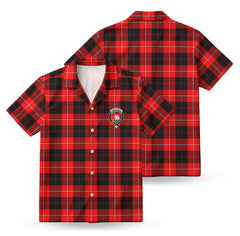 Cunningham Modern Tartan Crest Hawaiian Shirt