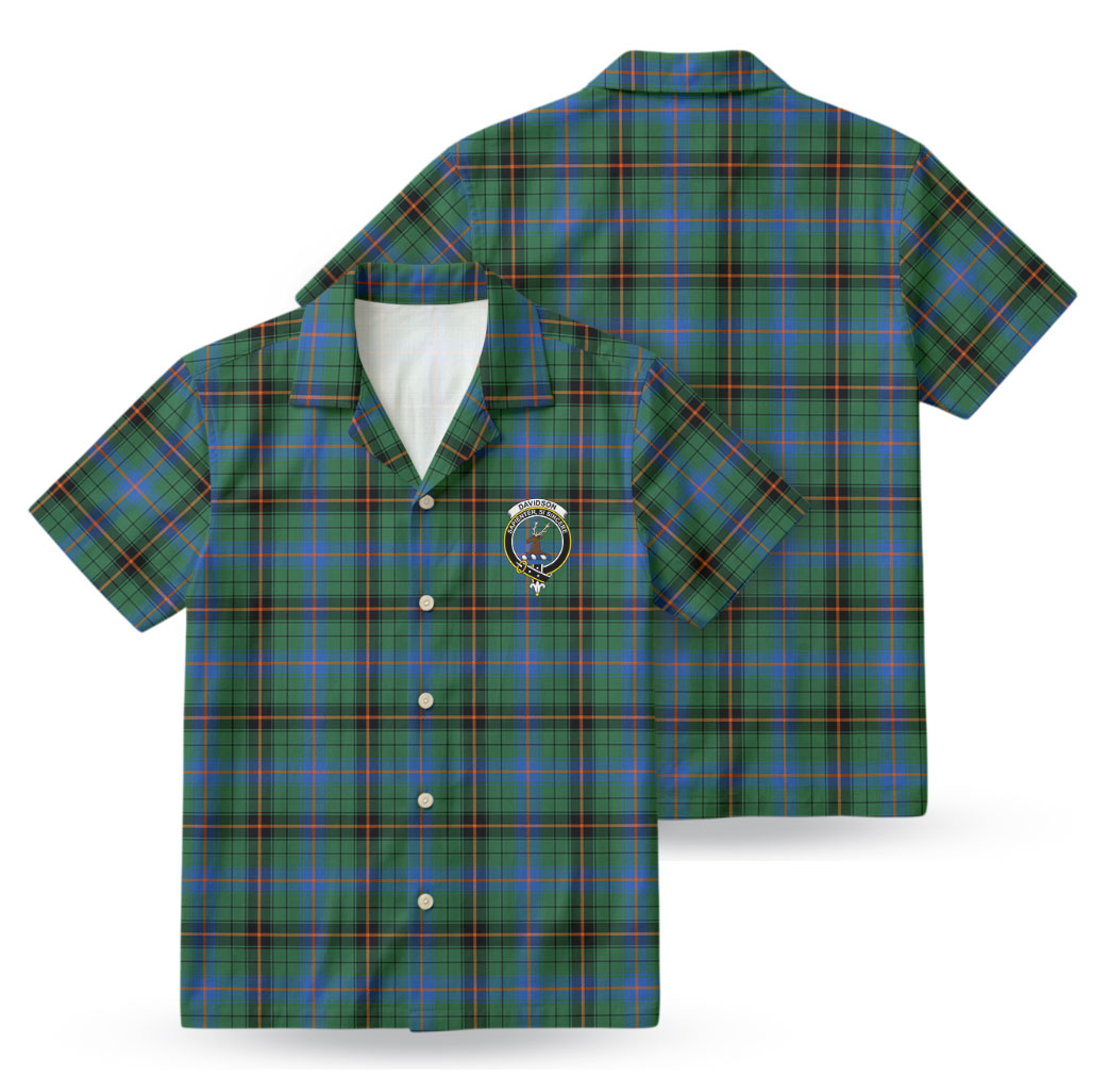 Davidson Ancient Tartan Crest Hawaiian Shirt
