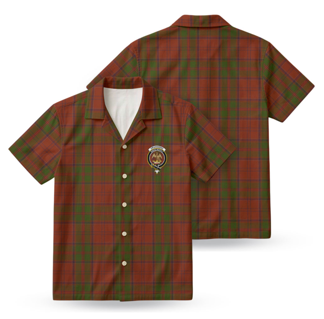 Drummond Clan Tartan Crest Hawaiian Shirt