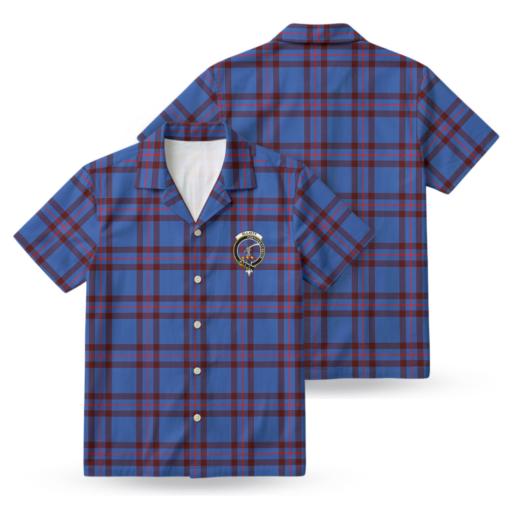 Elliott Modern Tartan Crest Hawaiian Shirt