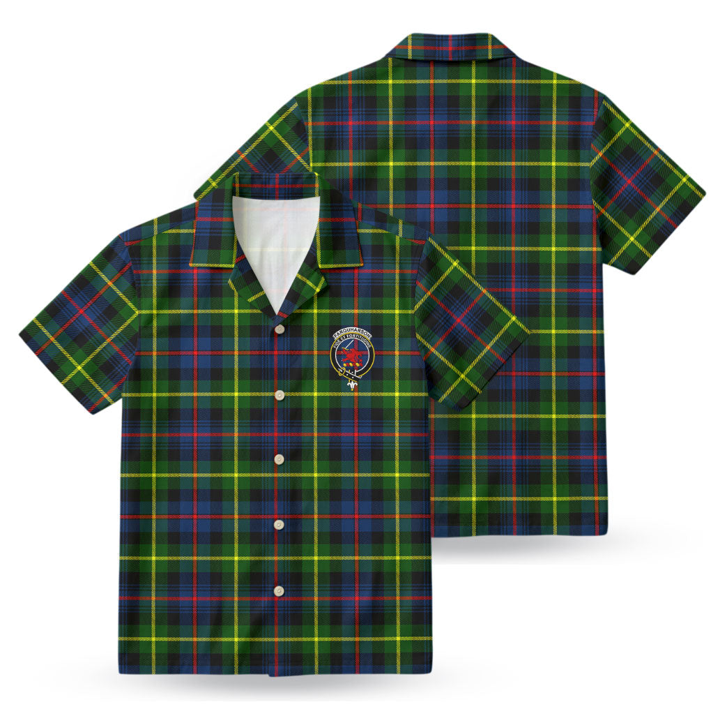 Farquharson Modern Tartan Crest Hawaiian Shirt