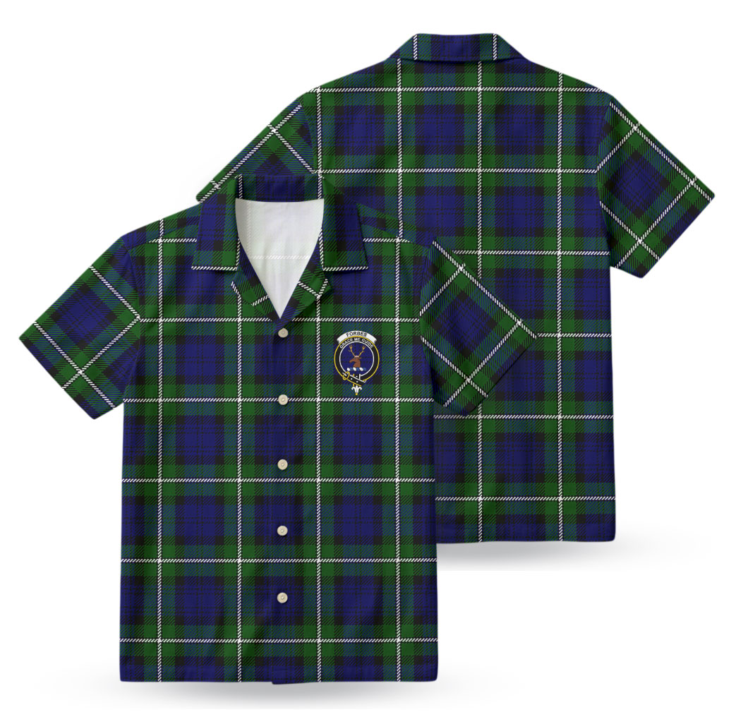 Forbes Modern Tartan Crest Hawaiian Shirt