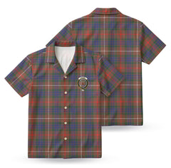 Fraser (of Lovat) Hunting Modern Tartan Crest Hawaiian Shirt