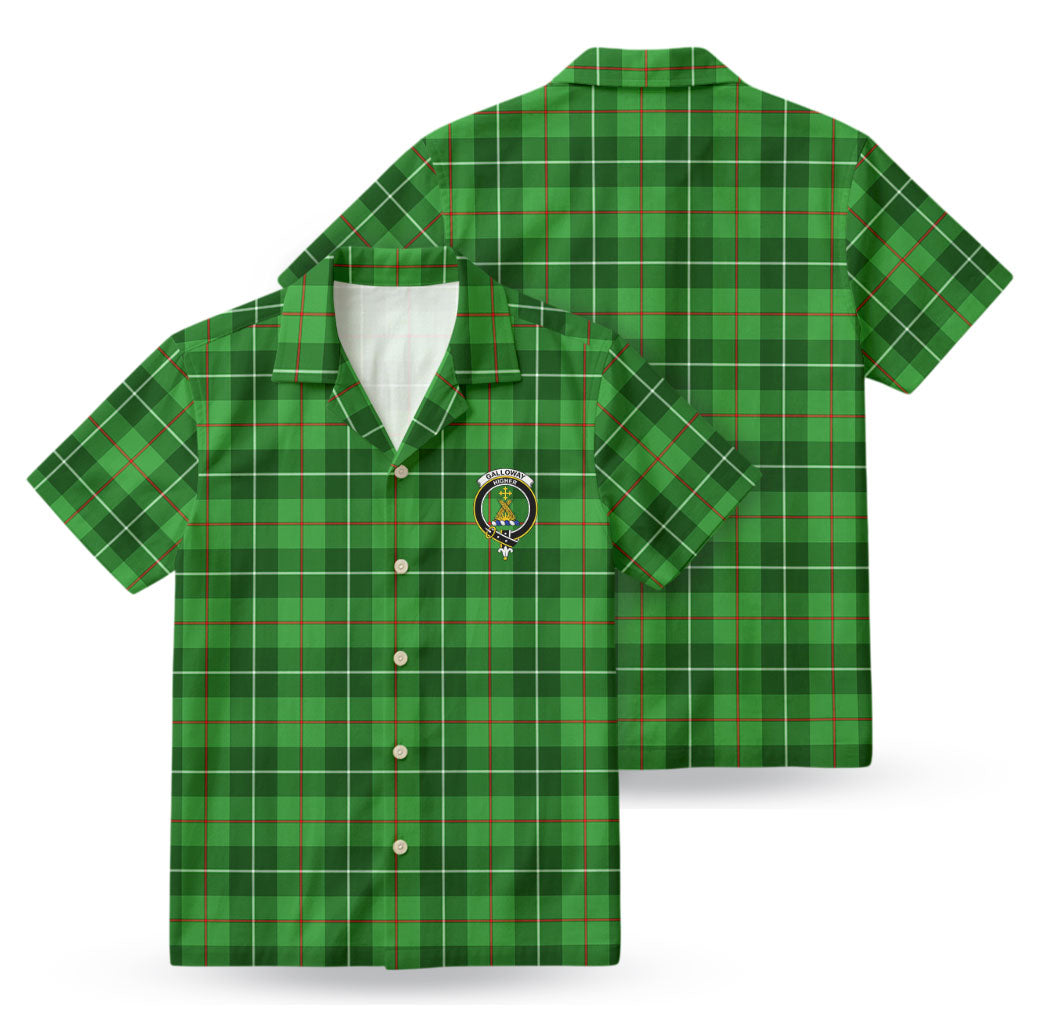 Galloway District Tartan Crest Hawaiian Shirt