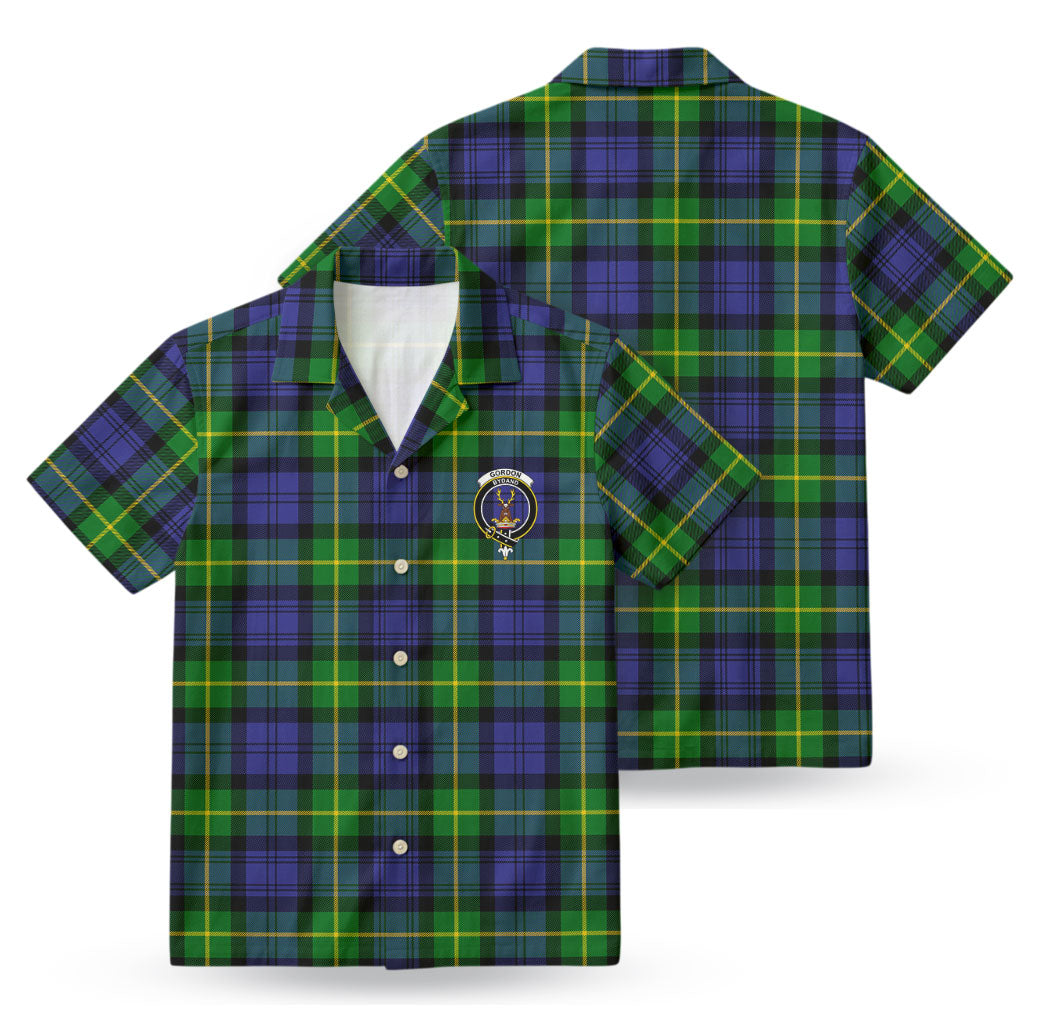 Gordon Modern Tartan Crest Hawaiian Shirt