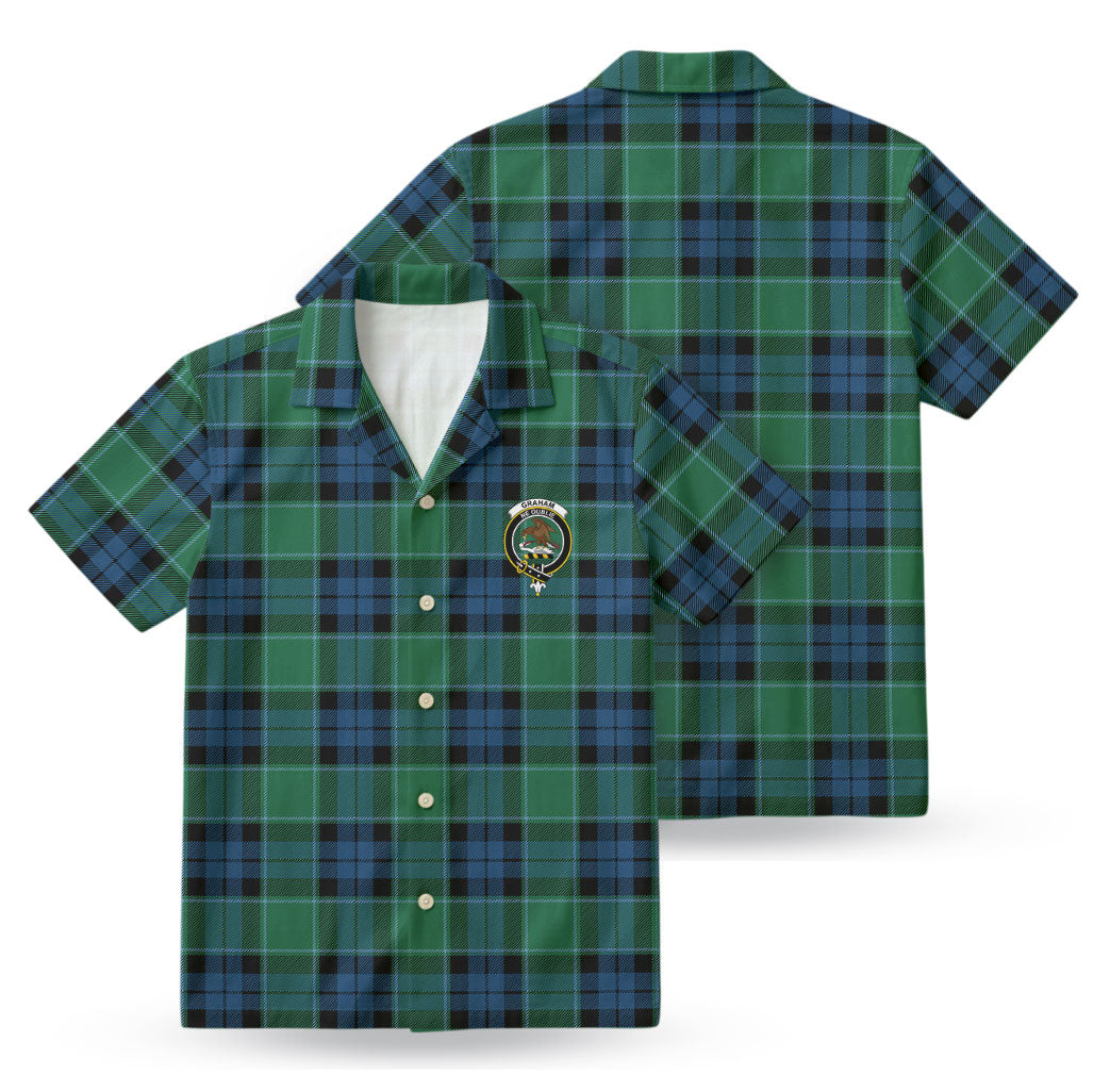 Graham of Menteith Ancient Tartan Crest Hawaiian Shirt