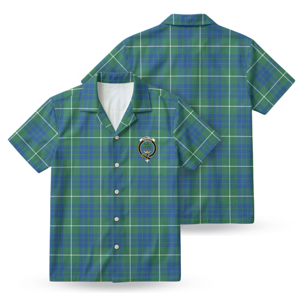 Hamilton Hunting Ancient Tartan Crest Hawaiian Shirt