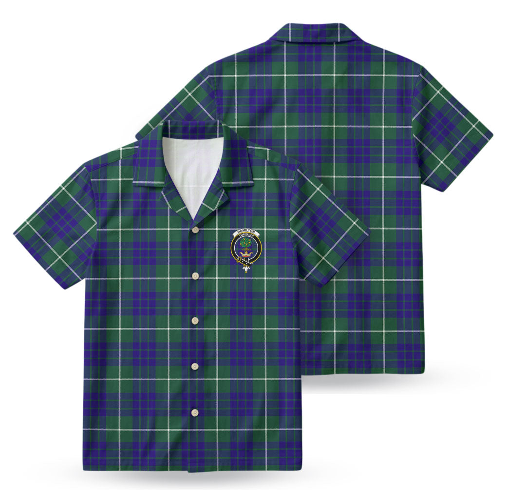 Hamilton Hunting Modern Tartan Crest Hawaiian Shirt
